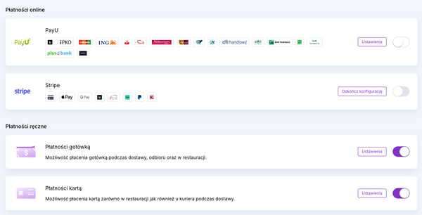 Wiele opcji płatności dla Twoich klientów