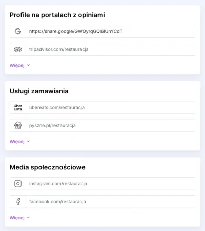 Moduł linków do social mediów