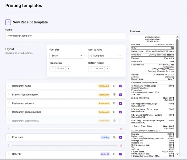 Print Templates