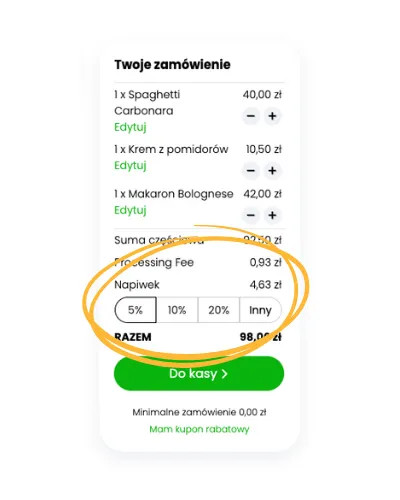 Automatyczne napiwki